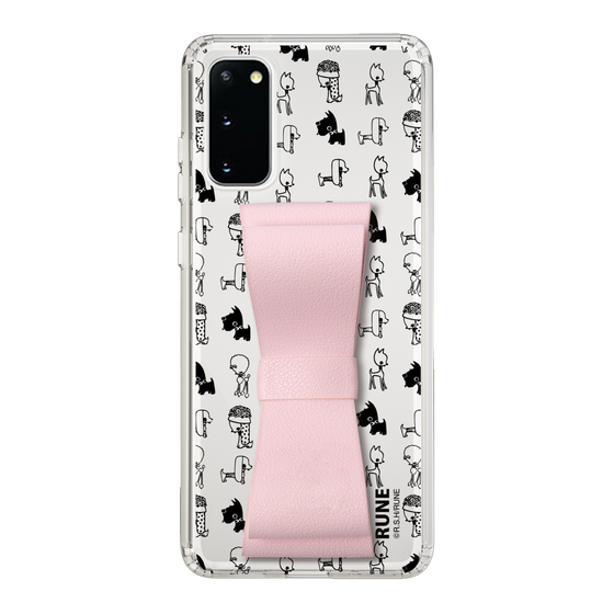 Slim Protection Case - STAND & RING RIBBON Sakura Pink［ Rune Naito - RUNE Animal Dog ］
