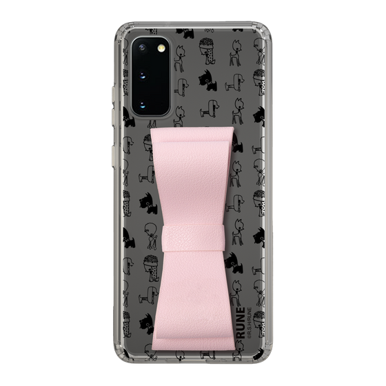 Slim Protection Case - STAND & RING RIBBON Sakura Pink［ Rune Naito - RUNE Animal Dog ］