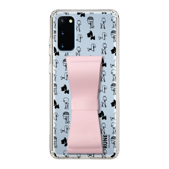 Slim Protection Case - STAND & RING RIBBON Sakura Pink［ Rune Naito - RUNE Animal Dog ］