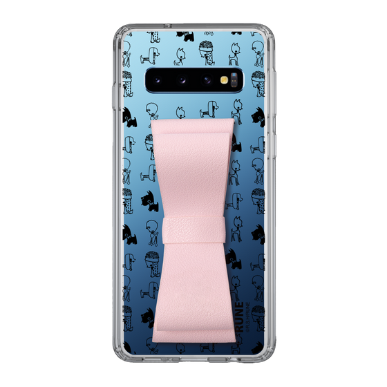 Slim Protection Case - STAND & RING RIBBON Sakura Pink［ Rune Naito - RUNE Animal Dog ］