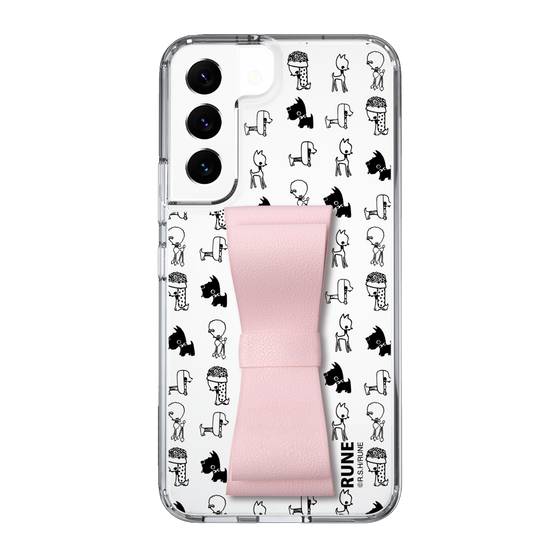 Slim Protection Case - STAND & RING RIBBON Sakura Pink［ Rune Naito - RUNE Animal Dog ］