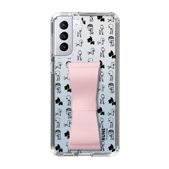 Slim Protection Case - STAND & RING RIBBON Sakura Pink［ Rune Naito - RUNE Animal Dog ］