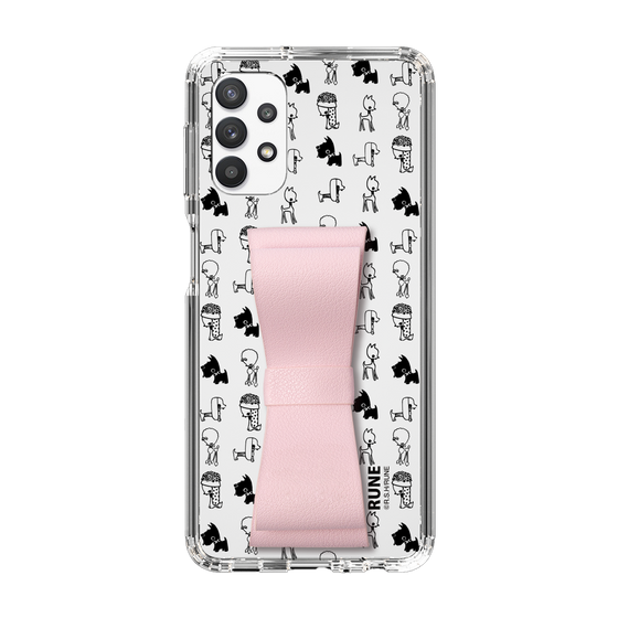 Slim Protection Case - STAND & RING RIBBON Sakura Pink［ Rune Naito - RUNE Animal Dog ］