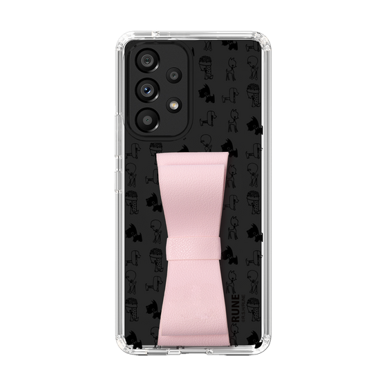 Slim Protection Case - STAND & RING RIBBON Sakura Pink［ Rune Naito - RUNE Animal Dog ］