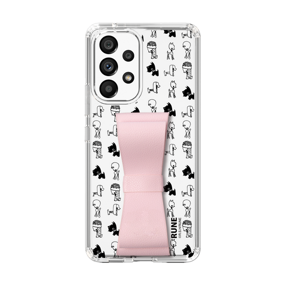 Slim Protection Case - STAND & RING RIBBON Sakura Pink［ Rune Naito - RUNE Animal Dog ］