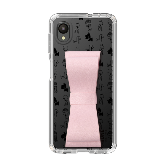 Slim Protection Case - STAND & RING RIBBON Sakura Pink［ Rune Naito - RUNE Animal Dog ］