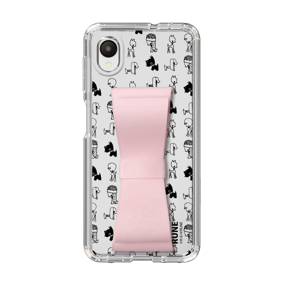 Slim Protection Case - STAND & RING RIBBON Sakura Pink［ Rune Naito - RUNE Animal Dog ］
