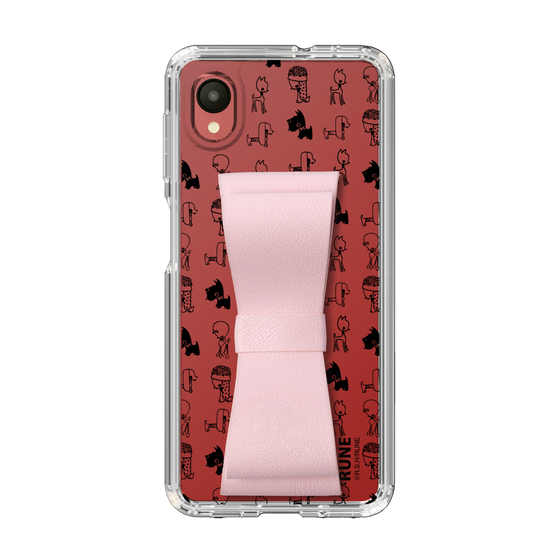 Slim Protection Case - STAND & RING RIBBON Sakura Pink［ Rune Naito - RUNE Animal Dog ］