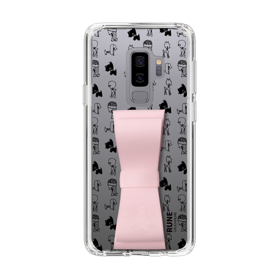 Slim Protection Case - STAND & RING RIBBON Sakura Pink［ Rune Naito - RUNE Animal Dog ］