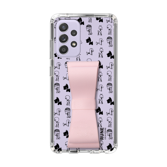 Slim Protection Case - STAND & RING RIBBON Sakura Pink［ Rune Naito - RUNE Animal Dog ］