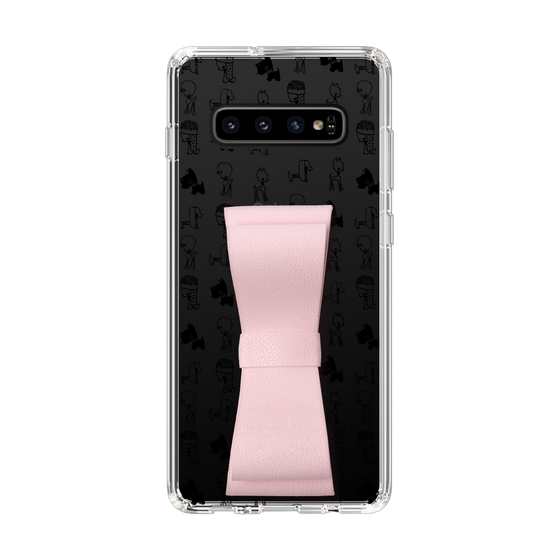 Slim Protection Case - STAND & RING RIBBON Sakura Pink［ Rune Naito - RUNE Animal Dog ］