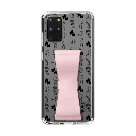 Slim Protection Case - STAND & RING RIBBON Sakura Pink［ Rune Naito - RUNE Animal Dog ］