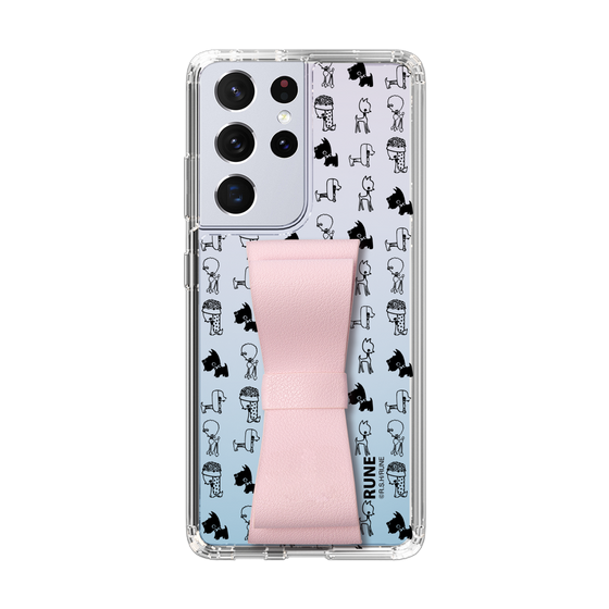 Slim Protection Case - STAND & RING RIBBON Sakura Pink［ Rune Naito - RUNE Animal Dog ］