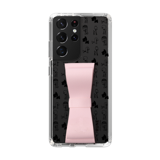 Slim Protection Case - STAND & RING RIBBON Sakura Pink［ Rune Naito - RUNE Animal Dog ］