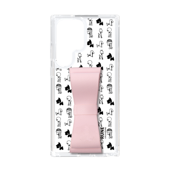 Slim Protection Case - STAND & RING RIBBON Sakura Pink［ Rune Naito - RUNE Animal Dog ］