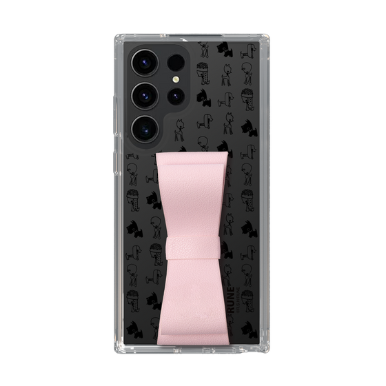 Slim Protection Case - STAND & RING RIBBON Sakura Pink［ Rune Naito - RUNE Animal Dog ］