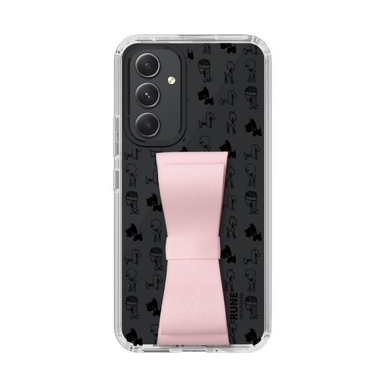 Slim Protection Case - STAND & RING RIBBON Sakura Pink［ Rune Naito - RUNE Animal Dog ］