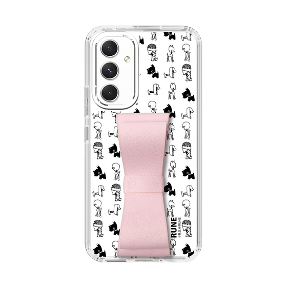 Slim Protection Case - STAND & RING RIBBON Sakura Pink［ Rune Naito - RUNE Animal Dog ］