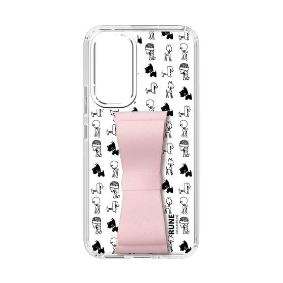 Slim Protection Case - STAND & RING RIBBON Sakura Pink［ Rune Naito - RUNE Animal Dog ］