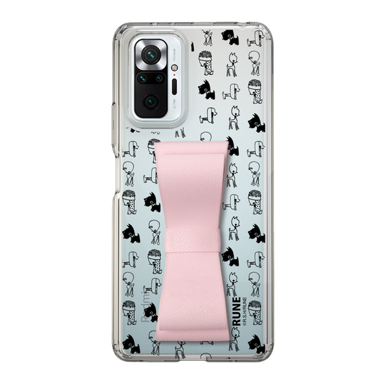 Slim Protection Case - STAND & RING RIBBON Sakura Pink［ Rune Naito - RUNE Animal Dog ］