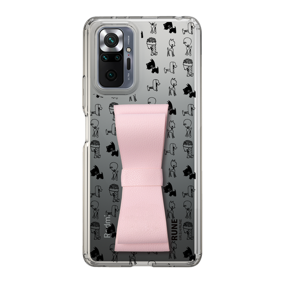 Slim Protection Case - STAND & RING RIBBON Sakura Pink［ Rune Naito - RUNE Animal Dog ］