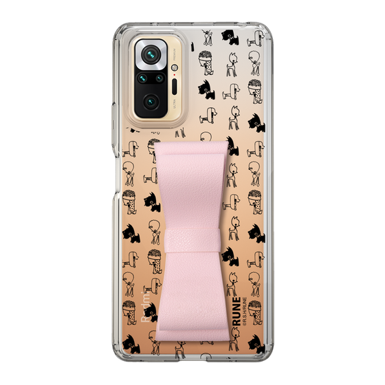 Slim Protection Case - STAND & RING RIBBON Sakura Pink［ Rune Naito - RUNE Animal Dog ］
