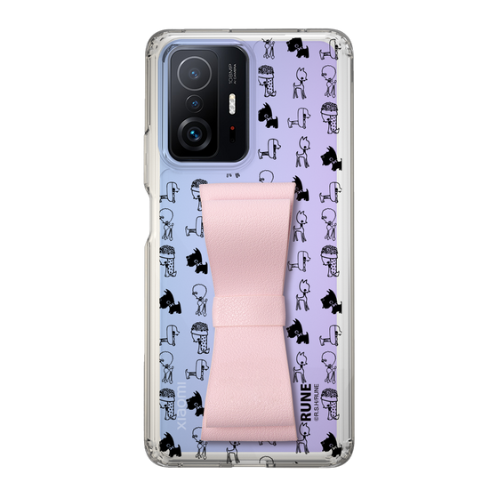 Slim Protection Case - STAND & RING RIBBON Sakura Pink［ Rune Naito - RUNE Animal Dog ］