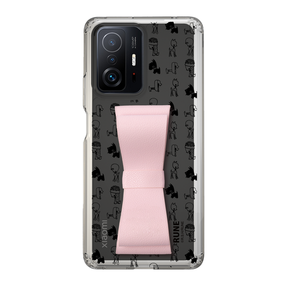 Slim Protection Case - STAND & RING RIBBON Sakura Pink［ Rune Naito - RUNE Animal Dog ］