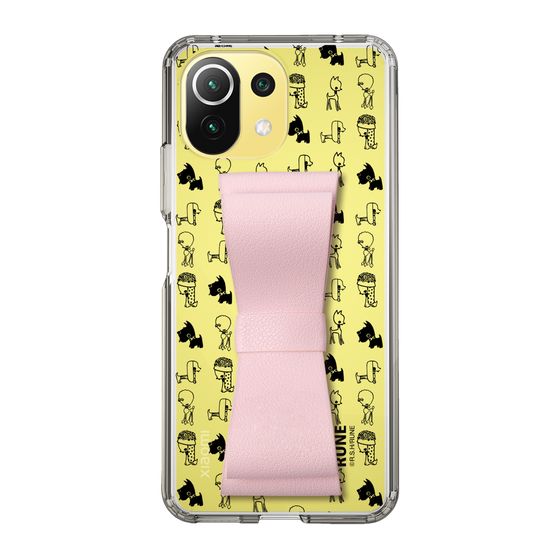 Slim Protection Case - STAND & RING RIBBON Sakura Pink［ Rune Naito - RUNE Animal Dog ］