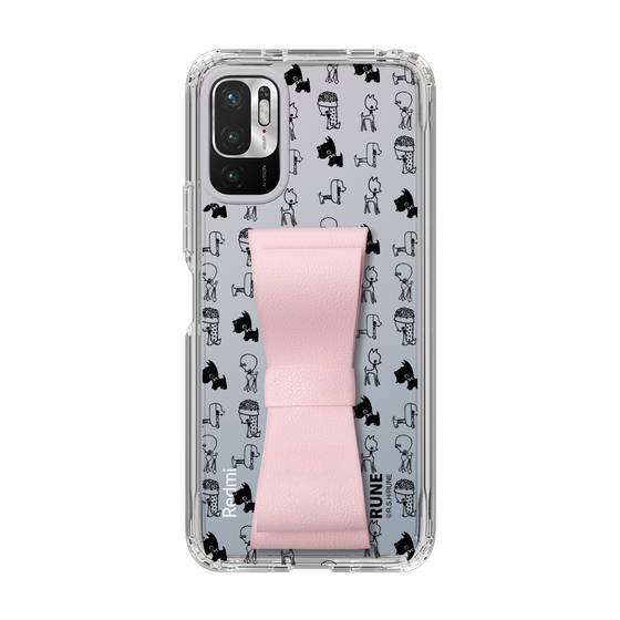 Slim Protection Case - STAND & RING RIBBON Sakura Pink［ Rune Naito - RUNE Animal Dog ］