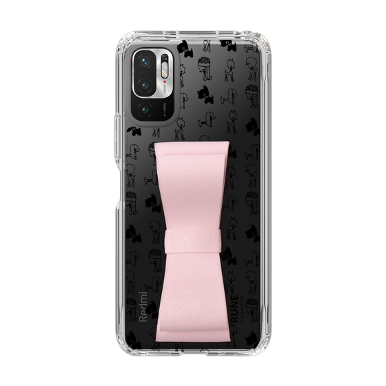 Slim Protection Case - STAND & RING RIBBON Sakura Pink［ Rune Naito - RUNE Animal Dog ］