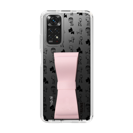 Slim Protection Case - STAND & RING RIBBON Sakura Pink［ Rune Naito - RUNE Animal Dog ］