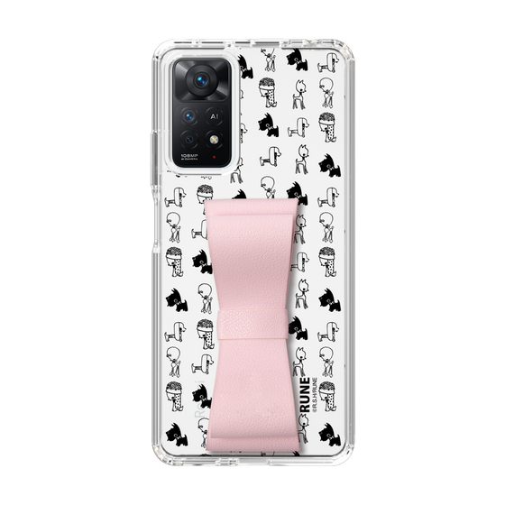 Slim Protection Case - STAND & RING RIBBON Sakura Pink［ Rune Naito - RUNE Animal Dog ］