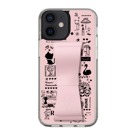 Slim Protection Case - STAND & RING RIBBON Sakura Pink［ Rune Naito - RUNE Girl Retro & Modern - Pink ］