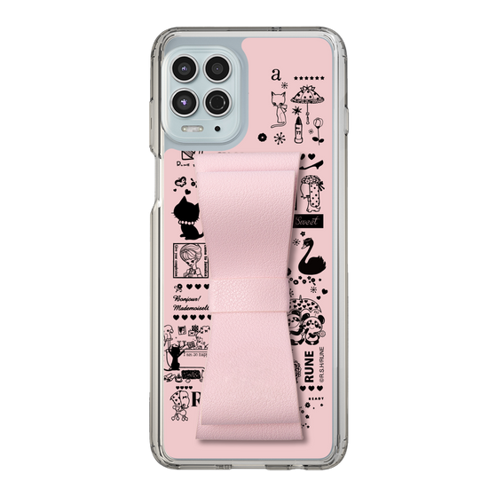 Slim Protection Case - STAND & RING RIBBON Sakura Pink［ Rune Naito - RUNE Girl Retro & Modern - Pink ］