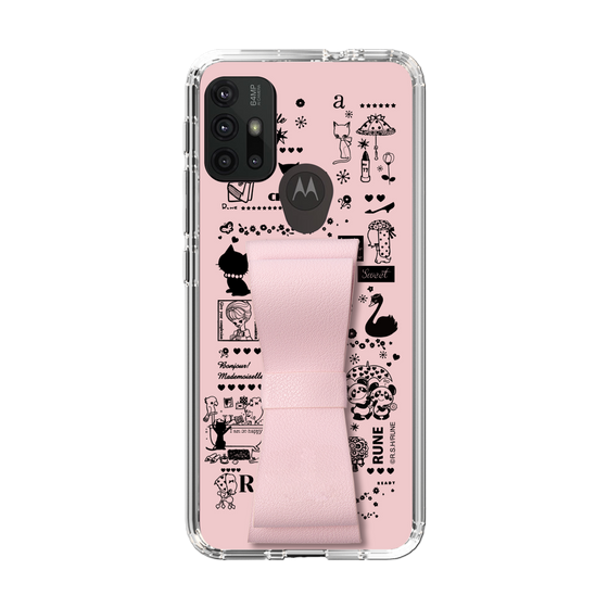 Slim Protection Case - STAND & RING RIBBON Sakura Pink［ Rune Naito - RUNE Girl Retro & Modern - Pink ］