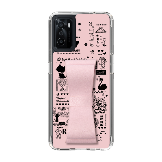 Slim Protection Case - STAND & RING RIBBON Sakura Pink［ Rune Naito - RUNE Girl Retro & Modern - Pink ］