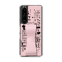 Slim Protection Case - STAND & RING RIBBON Sakura Pink［ Rune Naito - RUNE Girl Retro & Modern - Pink ］