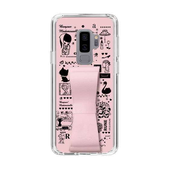 Slim Protection Case - STAND & RING RIBBON Sakura Pink［ Rune Naito - RUNE Girl Retro & Modern - Pink ］