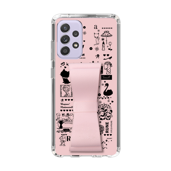 Slim Protection Case - STAND & RING RIBBON Sakura Pink［ Rune Naito - RUNE Girl Retro & Modern - Pink ］