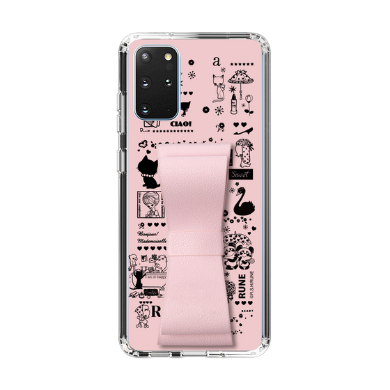 Slim Protection Case - STAND & RING RIBBON Sakura Pink［ Rune Naito - RUNE Girl Retro & Modern - Pink ］