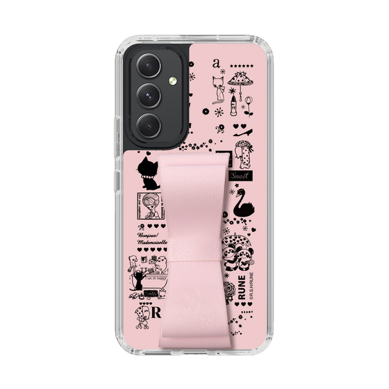 Slim Protection Case - STAND & RING RIBBON Sakura Pink［ Rune Naito - RUNE Girl Retro & Modern - Pink ］