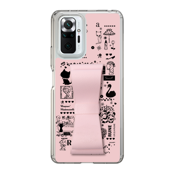Slim Protection Case - STAND & RING RIBBON Sakura Pink［ Rune Naito - RUNE Girl Retro & Modern - Pink ］