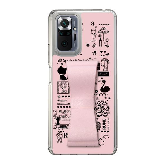 Slim Protection Case - STAND & RING RIBBON Sakura Pink［ Rune Naito - RUNE Girl Retro & Modern - Pink ］