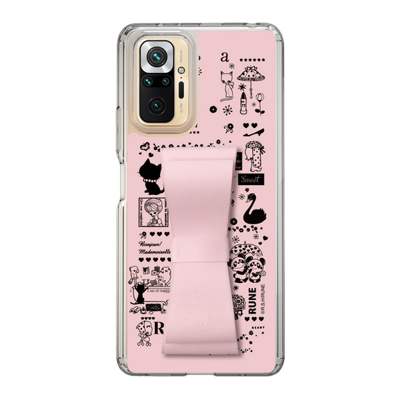 Slim Protection Case - STAND & RING RIBBON Sakura Pink［ Rune Naito - RUNE Girl Retro & Modern - Pink ］