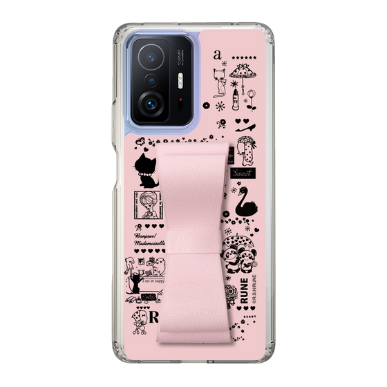Slim Protection Case - STAND & RING RIBBON Sakura Pink［ Rune Naito - RUNE Girl Retro & Modern - Pink ］