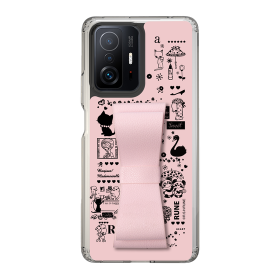 Slim Protection Case - STAND & RING RIBBON Sakura Pink［ Rune Naito - RUNE Girl Retro & Modern - Pink ］