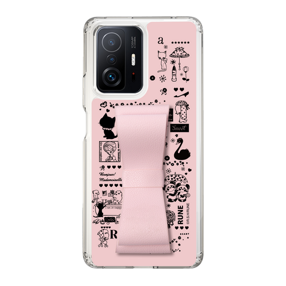 Slim Protection Case - STAND & RING RIBBON Sakura Pink［ Rune Naito - RUNE Girl Retro & Modern - Pink ］