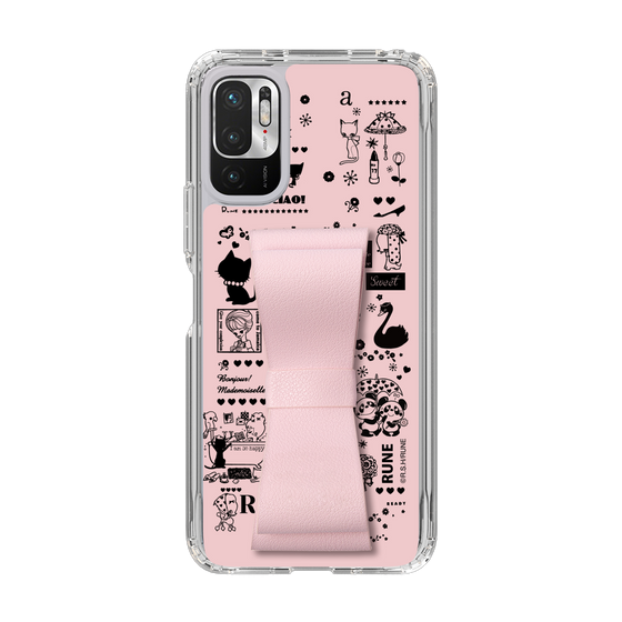 Slim Protection Case - STAND & RING RIBBON Sakura Pink［ Rune Naito - RUNE Girl Retro & Modern - Pink ］