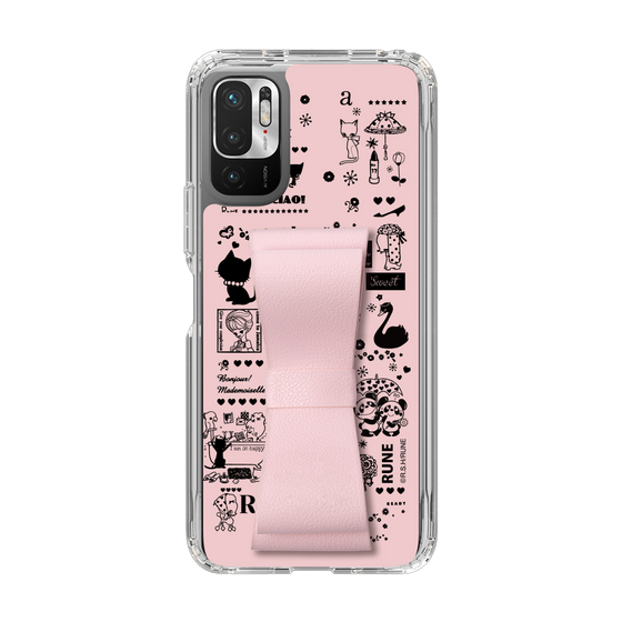 Slim Protection Case - STAND & RING RIBBON Sakura Pink［ Rune Naito - RUNE Girl Retro & Modern - Pink ］